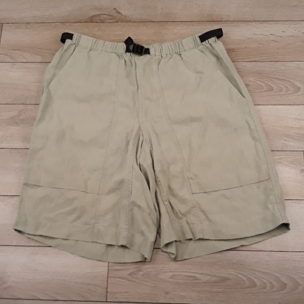 1999 PATAGONIA Rare HEMP Olive Beige Weave L Mens Hiking Casual Shorts 57175 Y2K